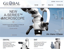 Tablet Screenshot of globalsurgical.com